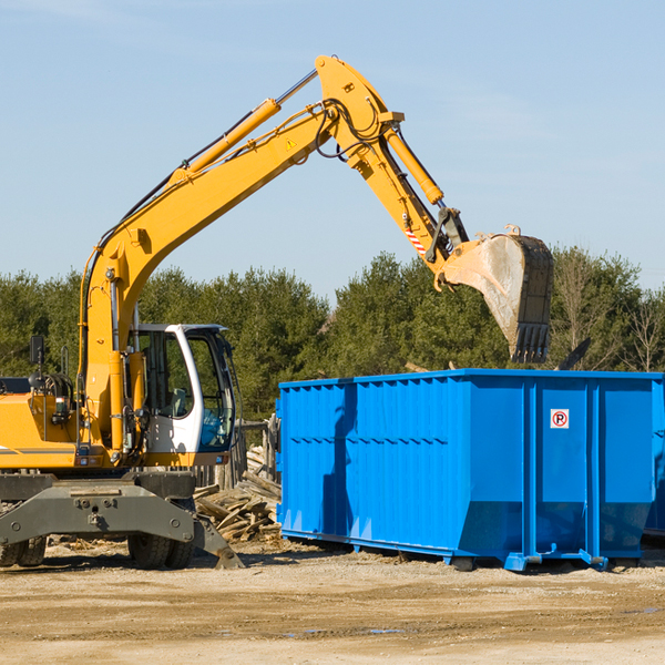 are there any restrictions on where a residential dumpster can be placed in Rush County